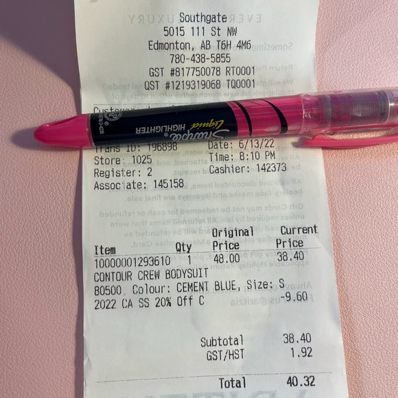 NWT Babaton COUNTOUR Crew Bodysuit - Cement Blue - Aritzia - Picture 4 of 7